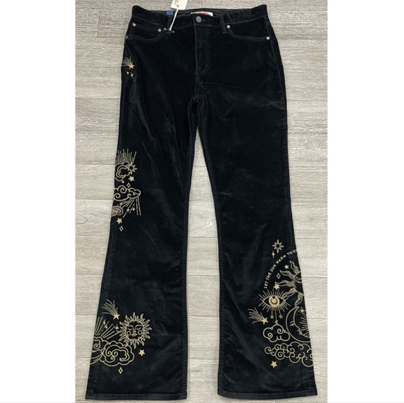 **HP**Nwt Johnny Was Luna Embroidered Velvet Jeans - Picture 6 of 14